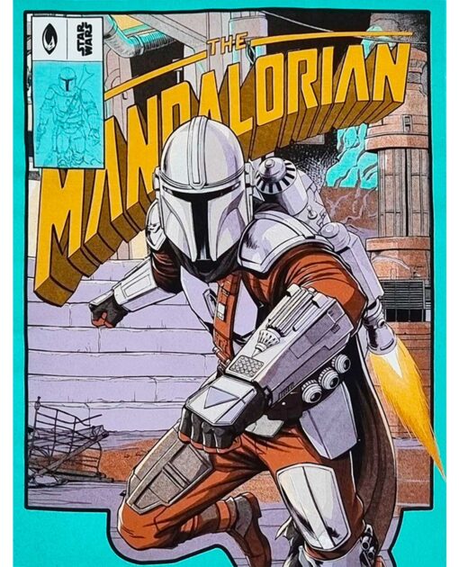 PLAYERA AZUL THE MANDALORIAN CHICA - Image 3