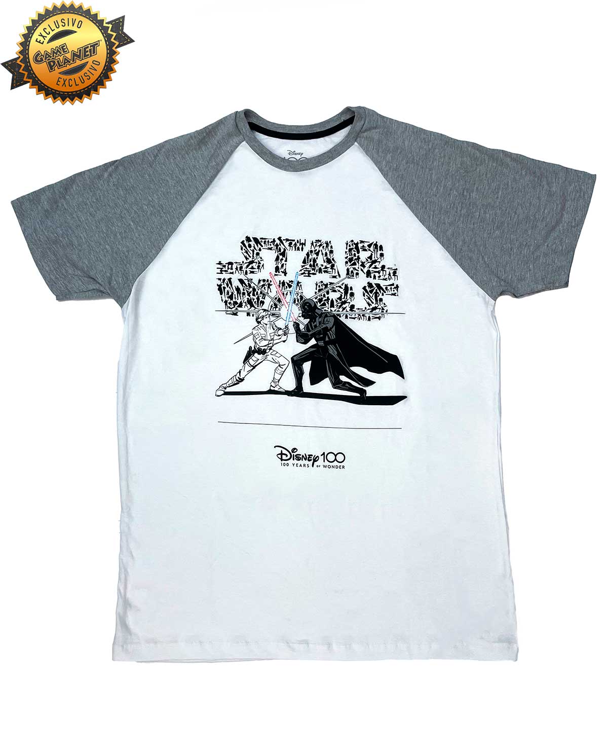 PLAYERA BLANCA STAR WARS DISNEY 100 GRANDE