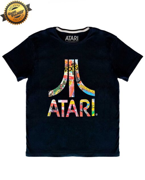 PLAYERA NEGRA LOGO ATARI CHICA