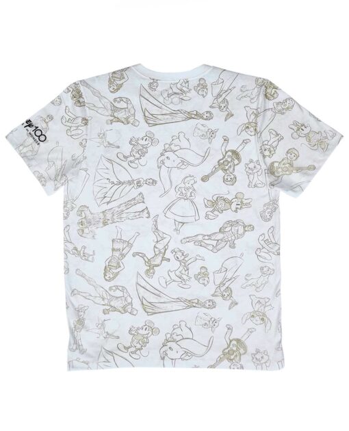 PLAYERA BLANCA PERSONAJES DISNEY 100 EXTRA CHICA - Image 2