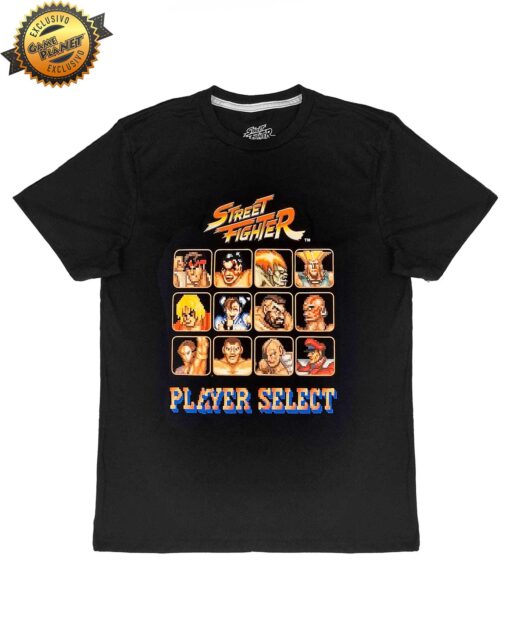 PLAYERA NEGRA STREET FIGHTER PERSONAJES CHICA
