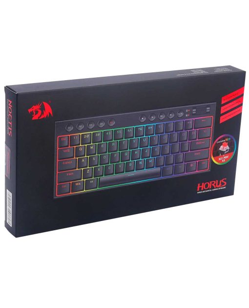 TECLADO INALAMBRICO REDRAGON HORUS MINI NEGRO RED SWITCH - Image 4