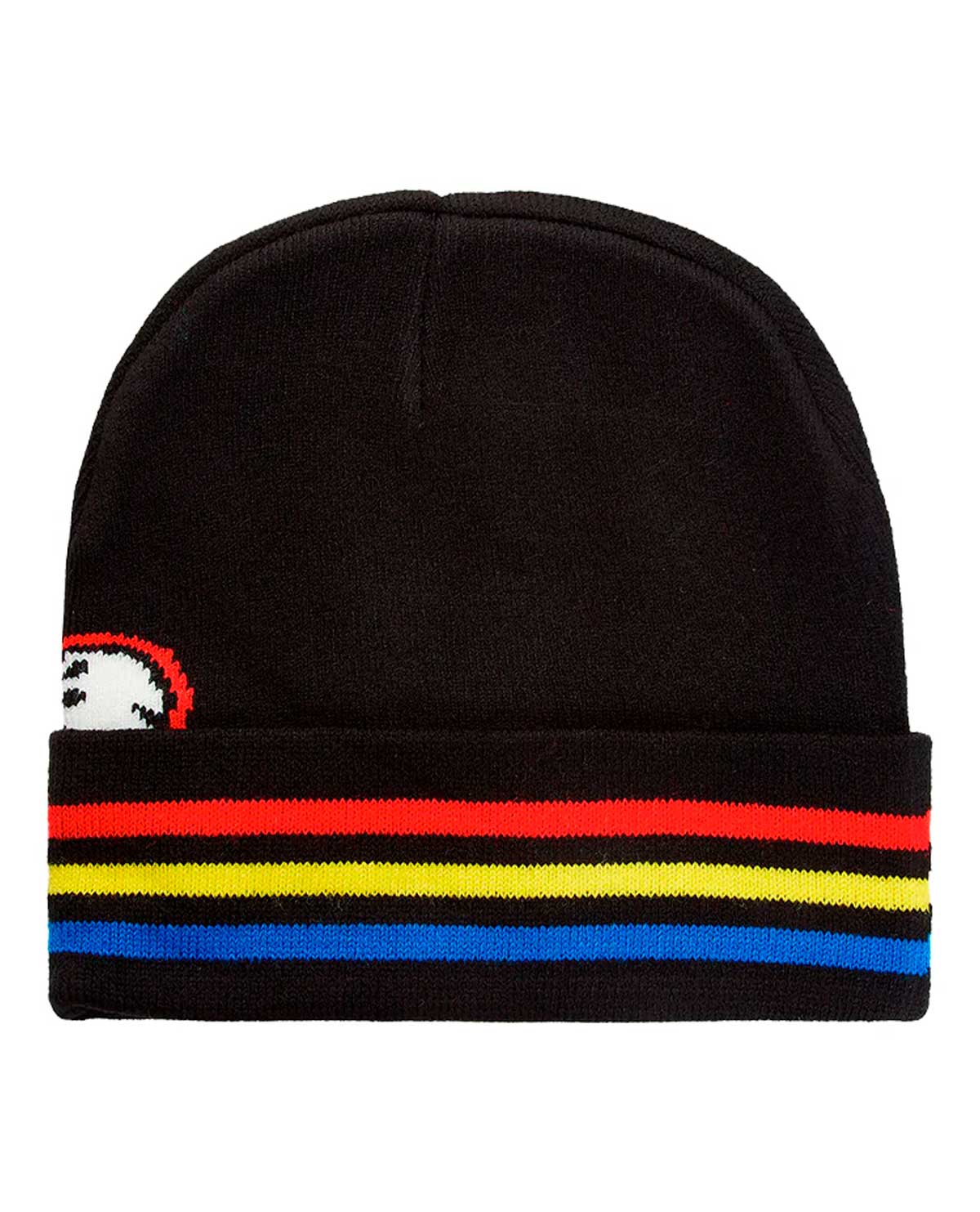 GORRO BEANIE NEGRO MARIO LINEAS TRICOLOR - Image 2