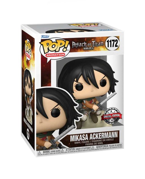 FIGURA POP ATTACK ON TITAN MIKASA ACKERMAN EXCLUSIVO - Image 2