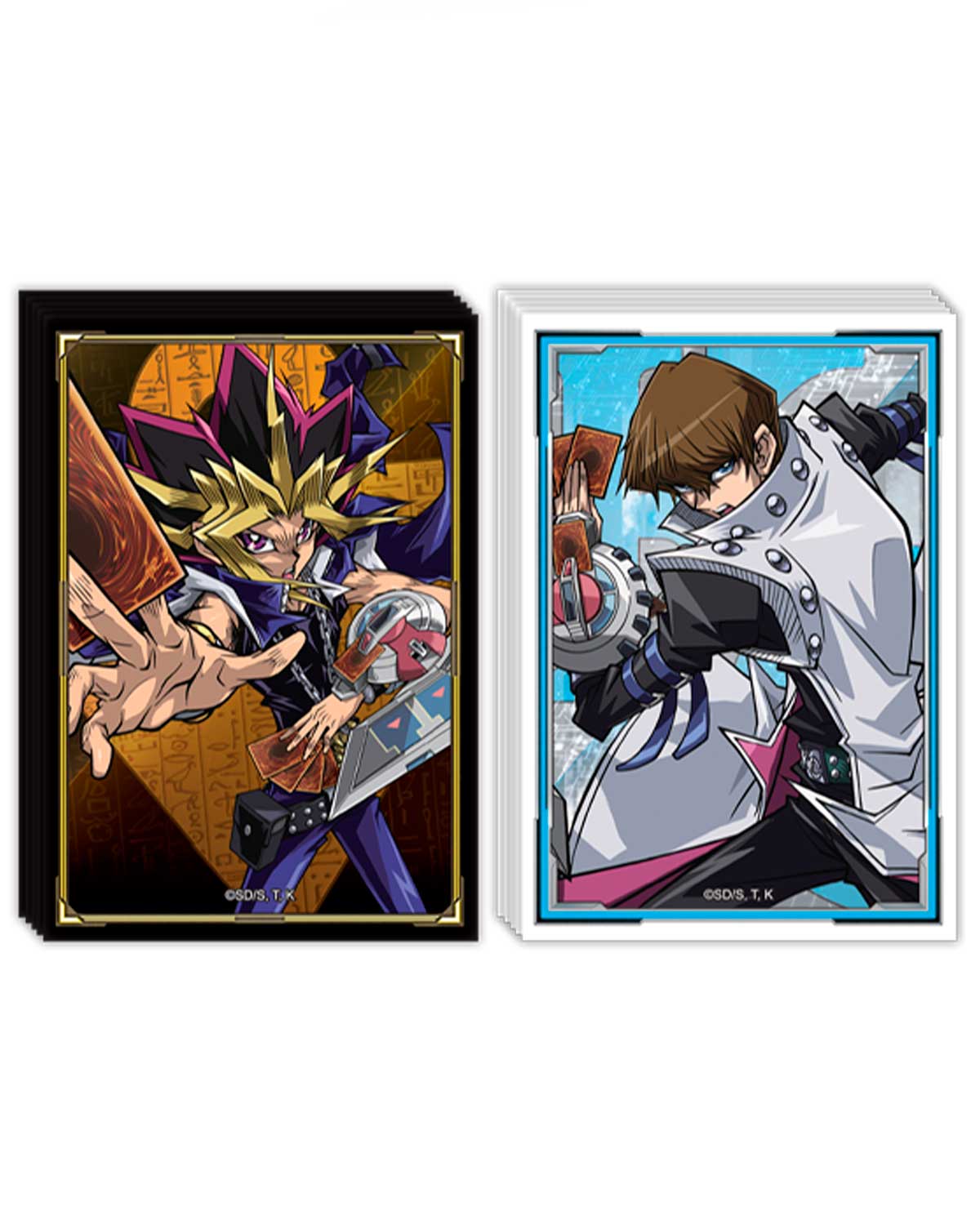 YU GI OH TRADING CARD GAME YUGI AND KAIBA QUARTER CENTURY CARD SLEEVES