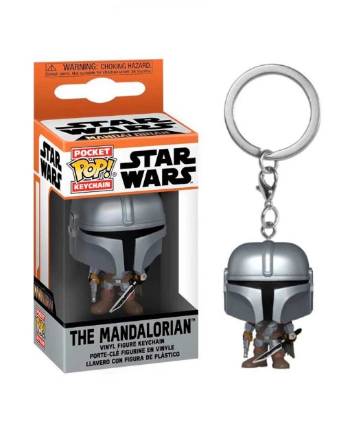 LLAVERO POP THE MANDALORIAN MANDO CON SABLE OSCURO LLAVERO - Image 3