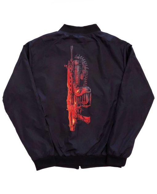 BOMBER JACKET NEGRA MICROSOFT GEARS OF WAR LANCER MK II CHICA - Image 2