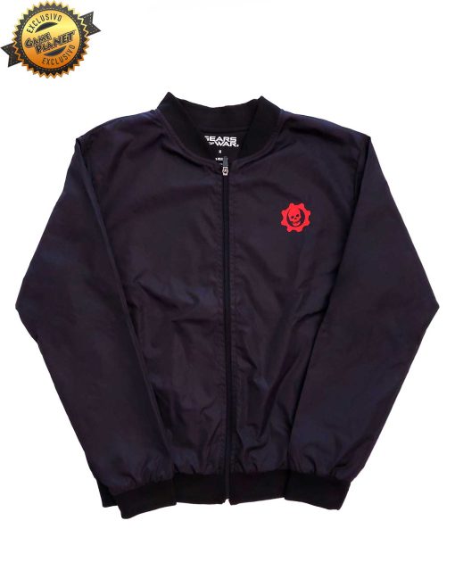 BOMBER JACKET NEGRA MICROSOFT GEARS OF WAR LANCER MK II MEDIANA