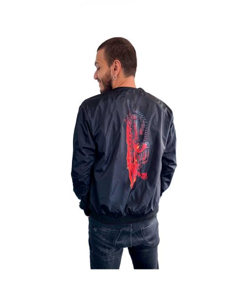 BOMBER JACKET NEGRA MICROSOFT GEARS OF WAR LANCER MK II MEDIANA - Image 4