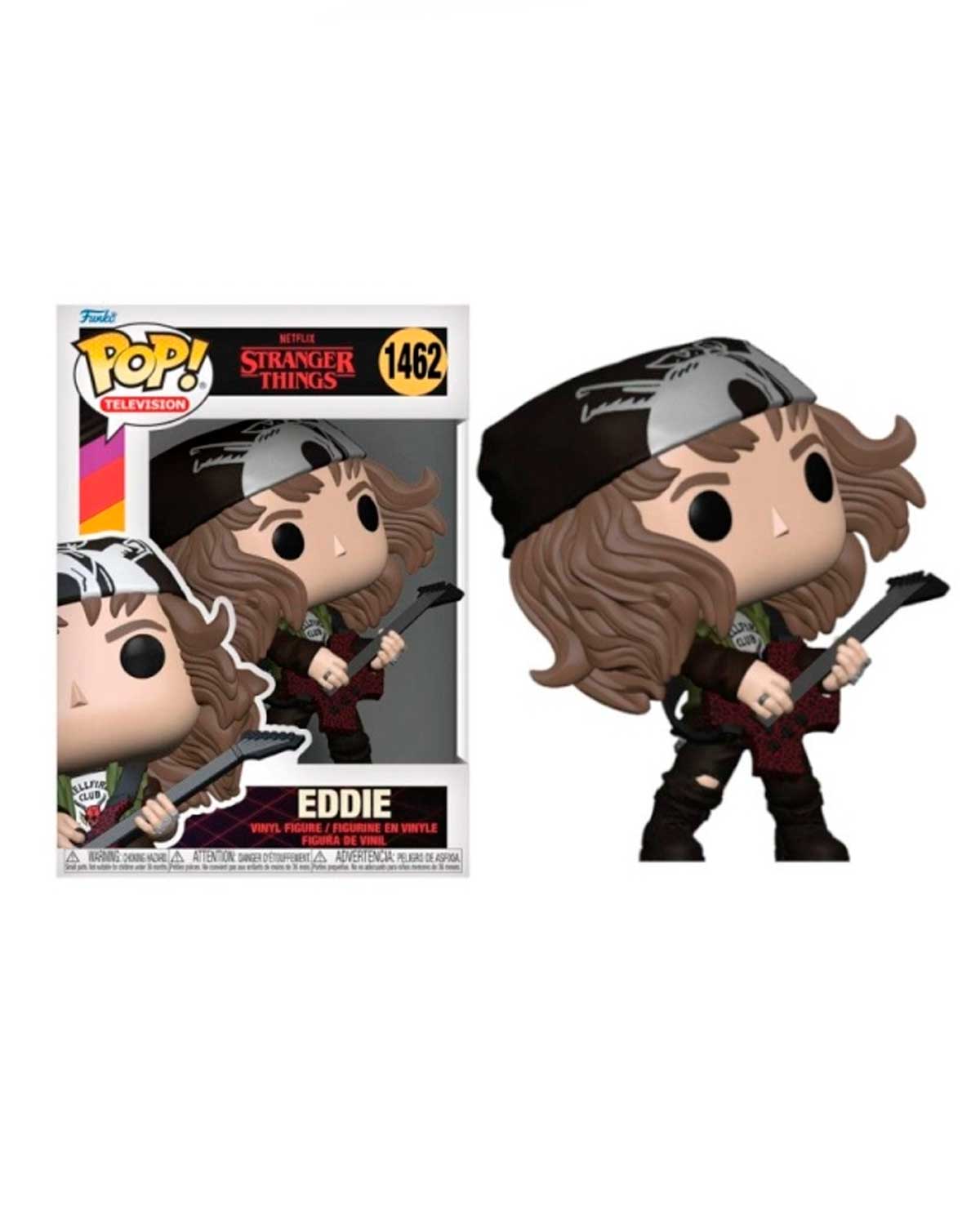 FIGURA POP STRANGER THINGS HUNTER EDDIE CON GUITARRA METALICA - Image 3
