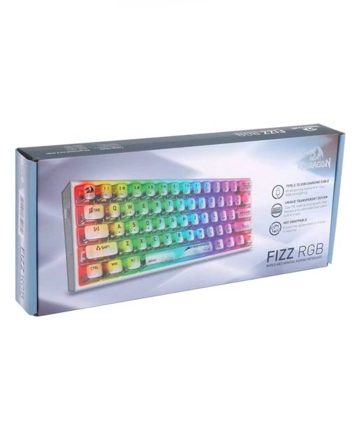 TECLADO REDRAGON K617 TRANSPARENTE  SWITCH RED - Image 4