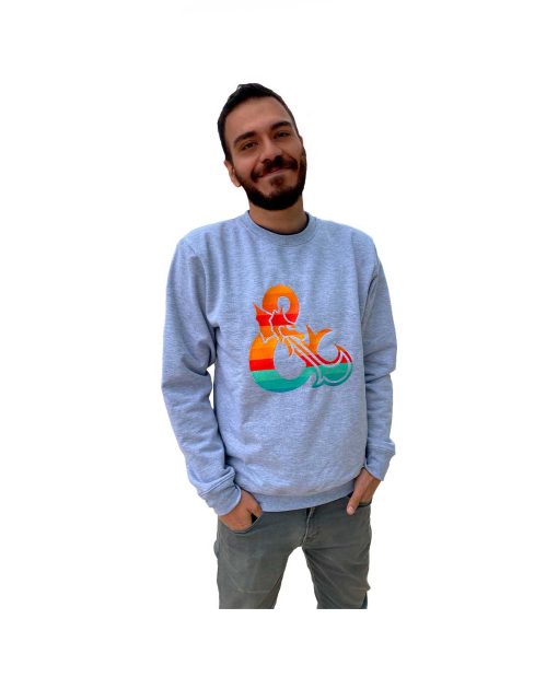 SUDADERA GRIS WIZARDS OF THE COAST DUNGEONS AND DRAGONS 83 CHICA - Image 4