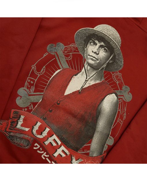 SUDADERA ROJA NETFLIX ONE PIECE LUFFY CHICA - Image 3