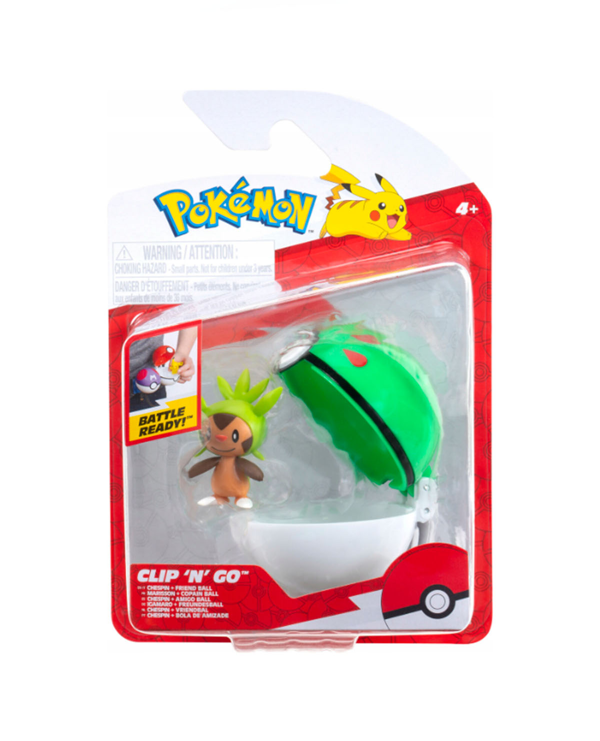 CLIP AND GO POKEMON CHESPIN WITH FRIEND BALL - Image 2