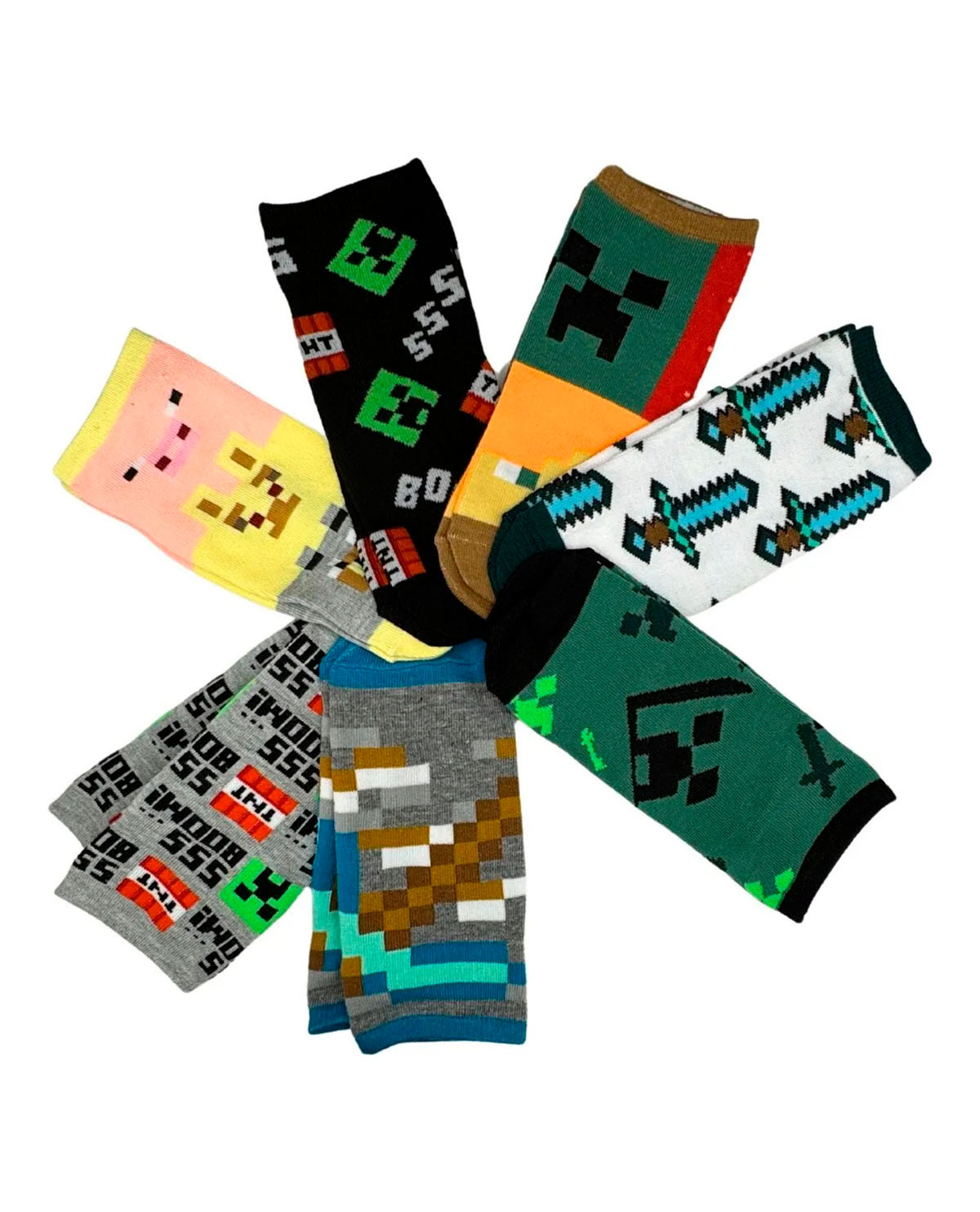 CALCETINES MINECRAFT PERSONAJES 7 PARES