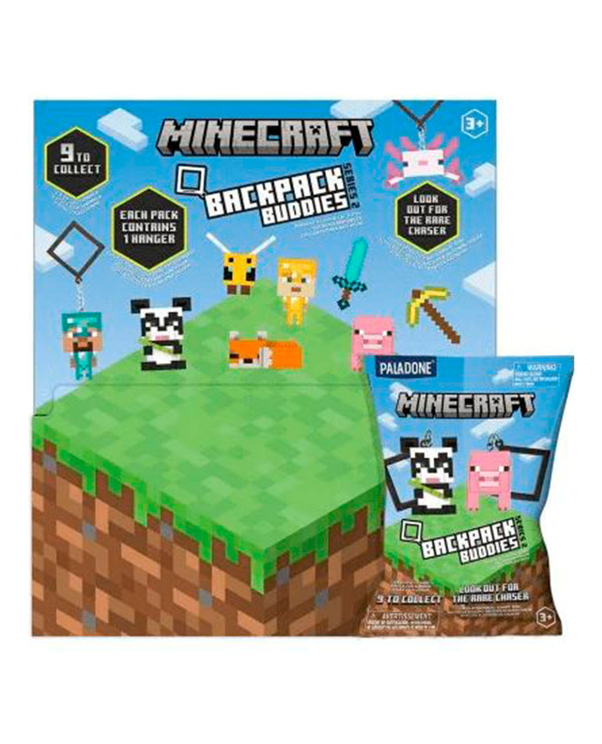 LLAVEROS PARA MOCHILA MINECRAFT BUDDIES SERIES 2