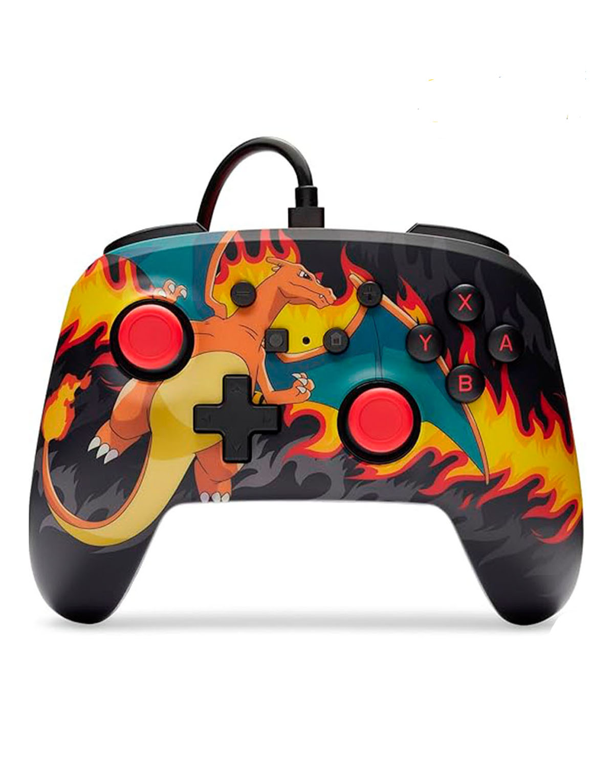 CONTROL NINTENDO SWITCH ALAMBRICO POWER A CHARIZARD FIRESTORM