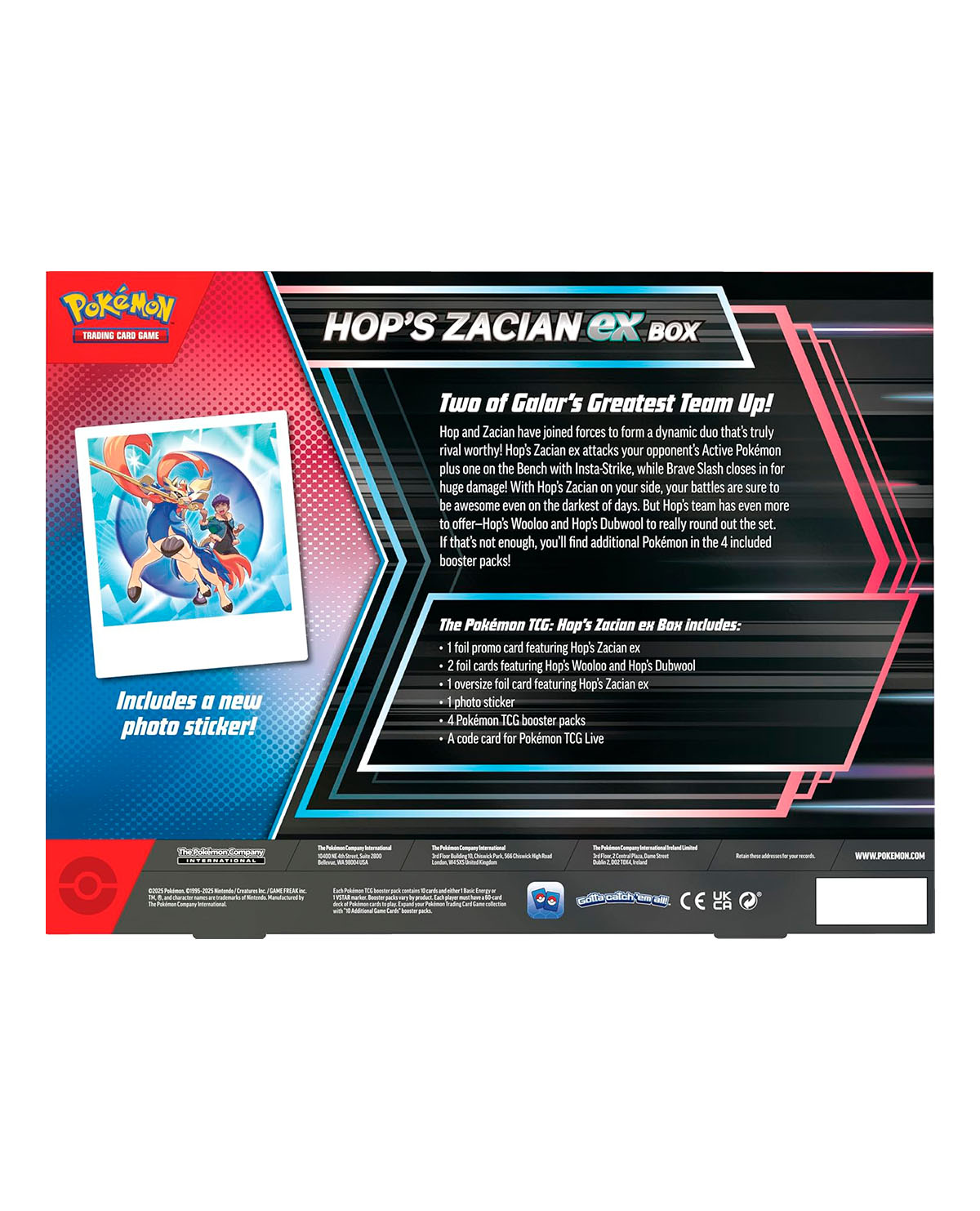 POKEMON TCG HOPS ZACIAN EX BOX - Image 2