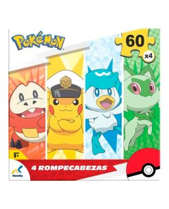 ROMPECABEZAS 4 EN 1 POKEMON HORIZON 60 PZS