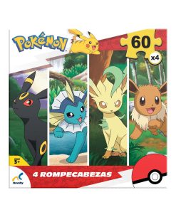 ROMPECABEZAS 4 EN 1 POKEMON EEVEE 60 PIEZAS