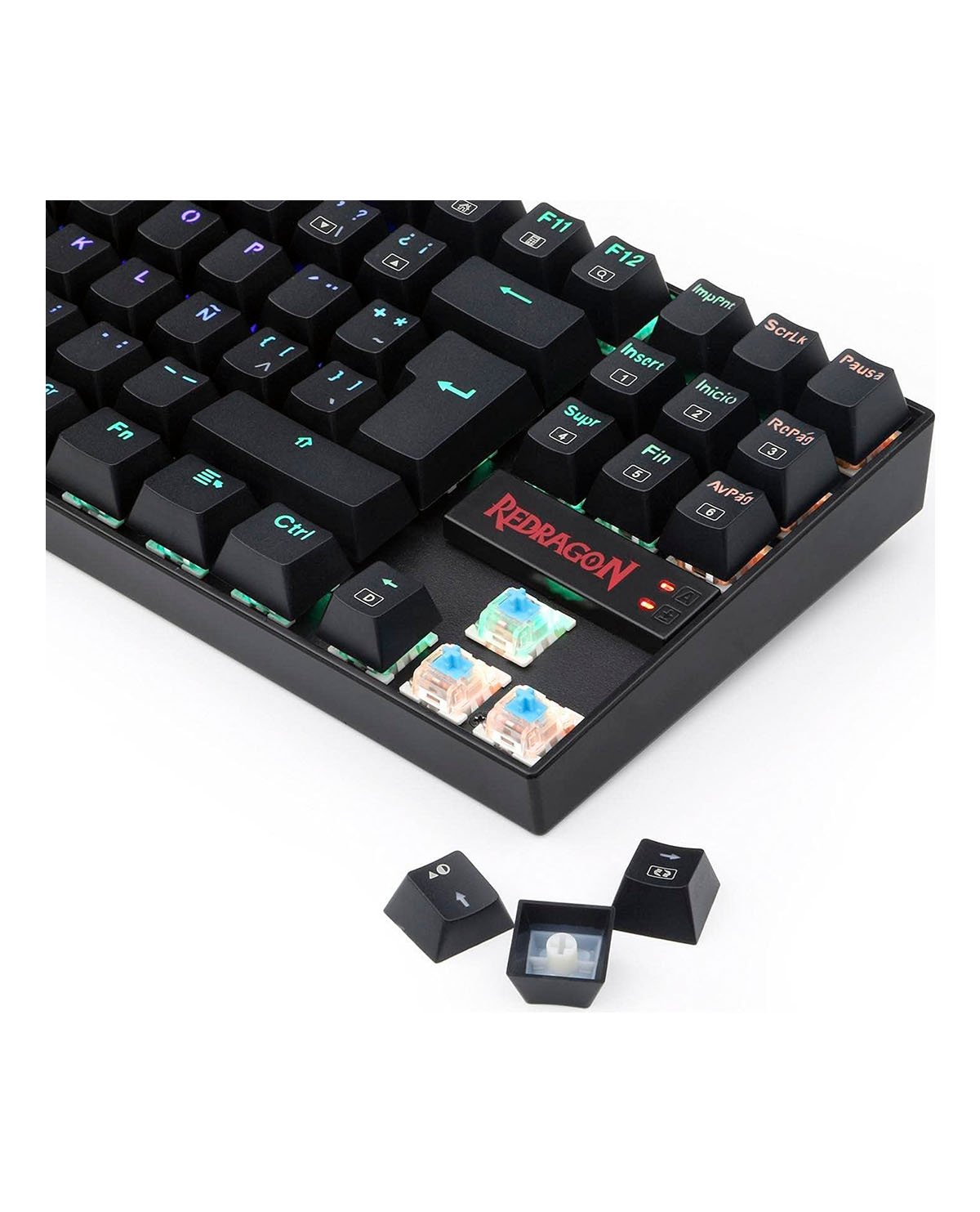TECLADO REDRAGON KUMARA MECANICO K552 SWITCH AZUL RGB NEGRO - Image 2