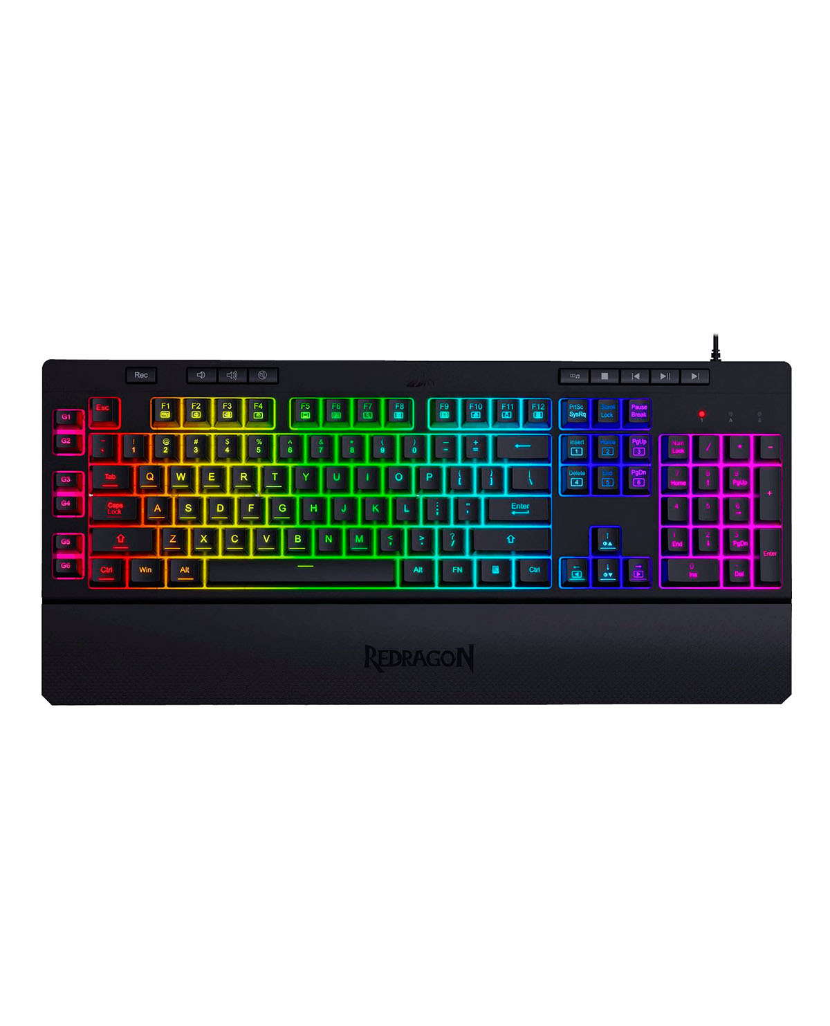TECLADO REDRAGON K512 SHIVA MEMBRANA NEGRO