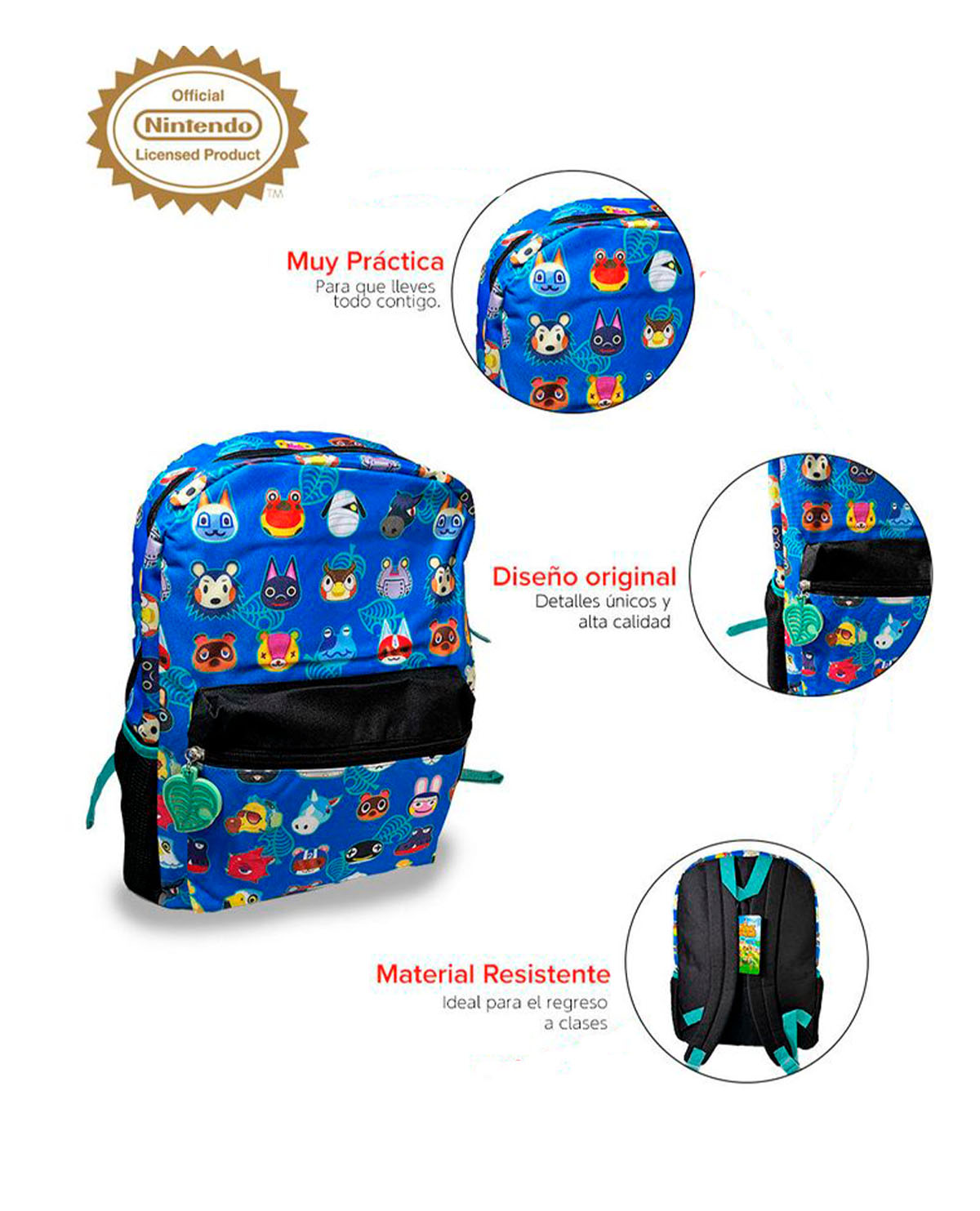 MOCHILA NINTENDO ANIMAL CROSSING AZUL - Image 3