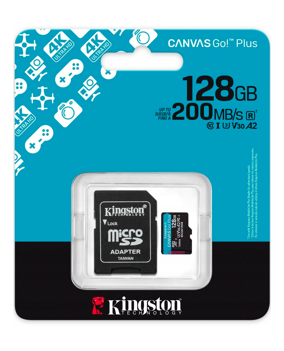 MEMORIA KINGSTON SD 128GB CANVAS GO PLUS