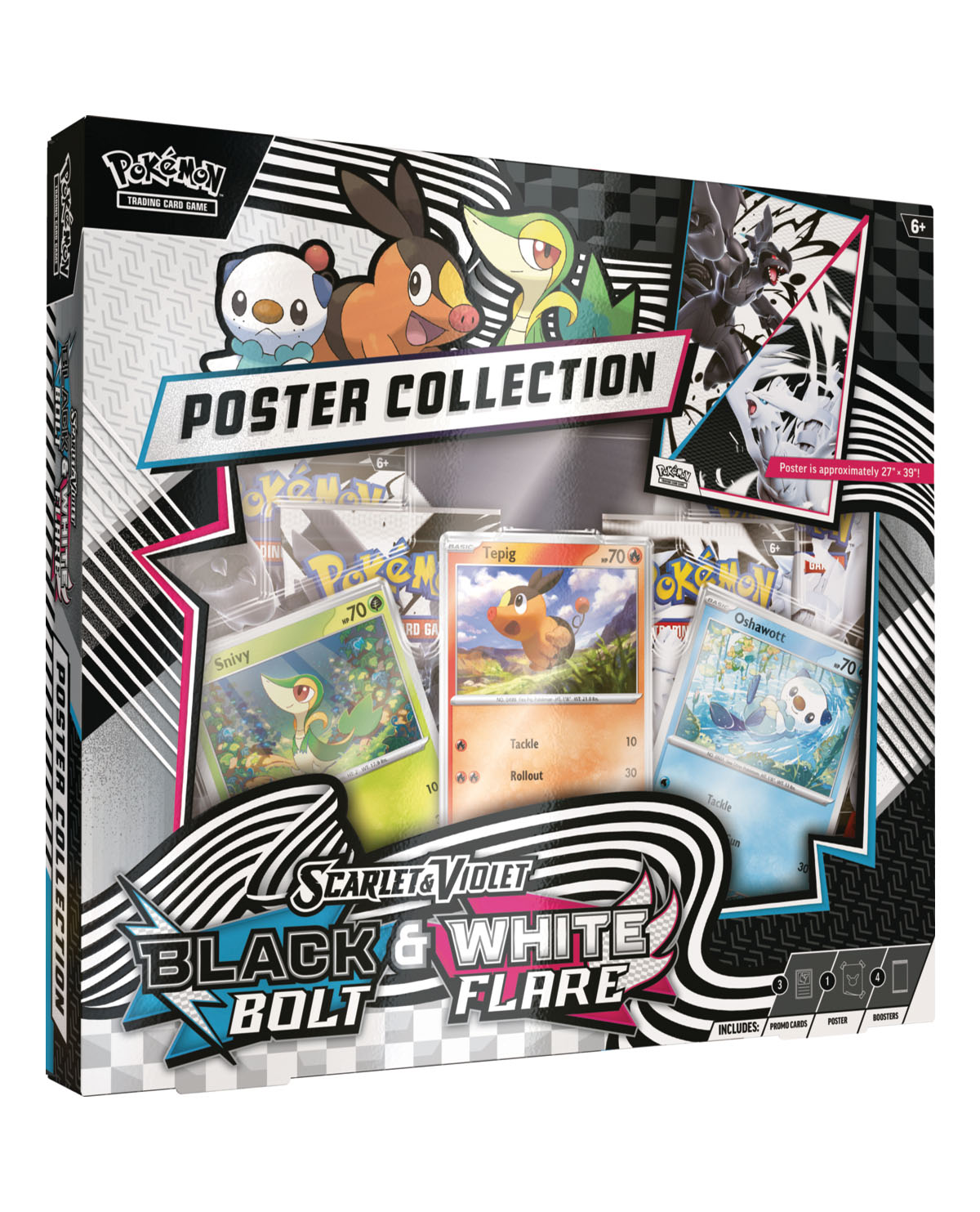 POKEMON TCG SCARLET AND VIOLET BLACK BOLT AND WHITE FLARE UNOVA POSTER COLLECTION
