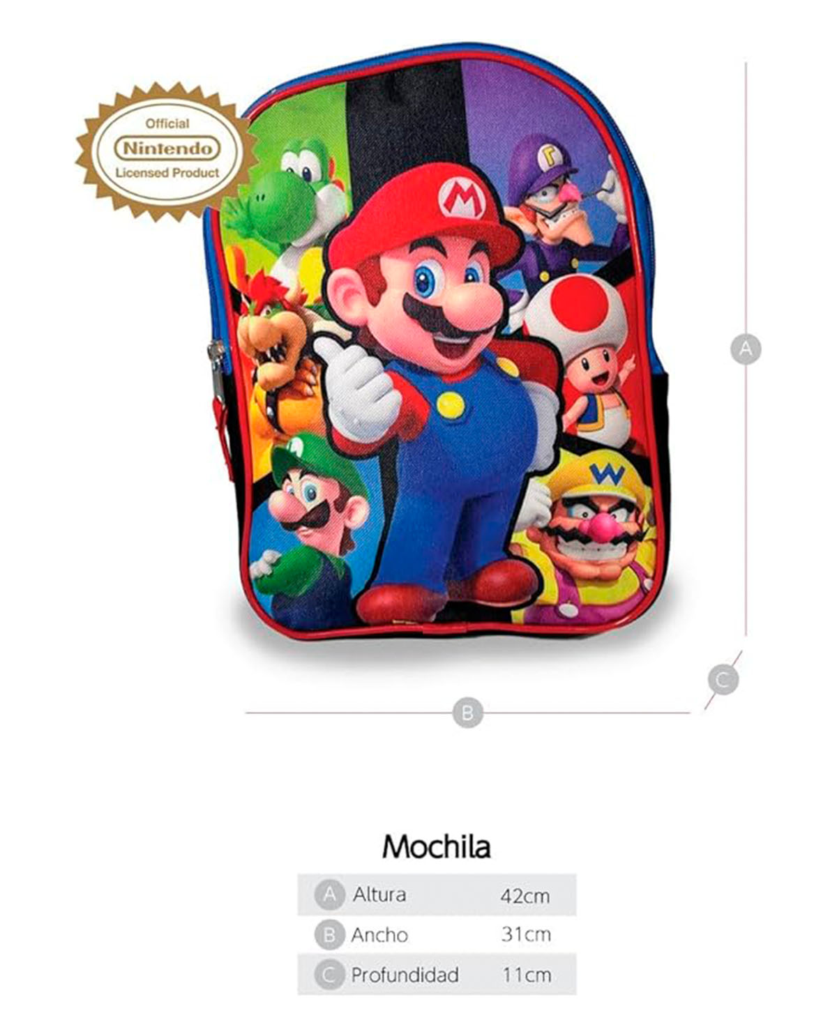 MINI BACK PACK SUPER MARIO BROS OSFA - Image 2