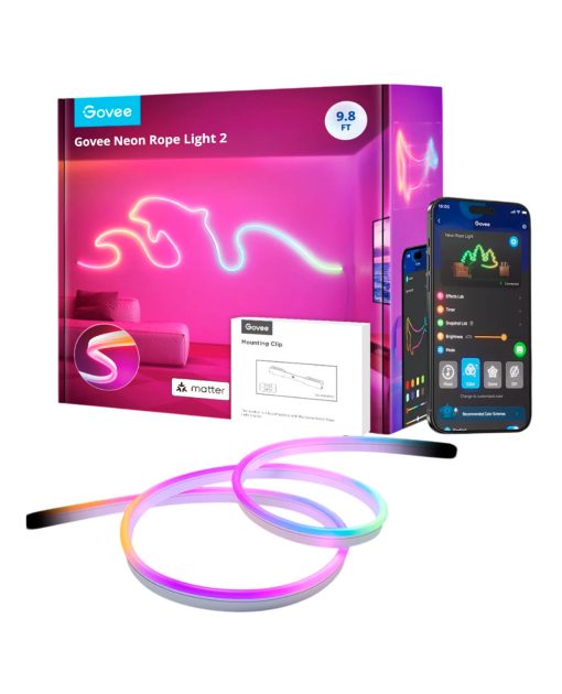 TIRA DE LUCES LED NEON GOVEE 3M CON SOPORTE BLANCO - Image 2