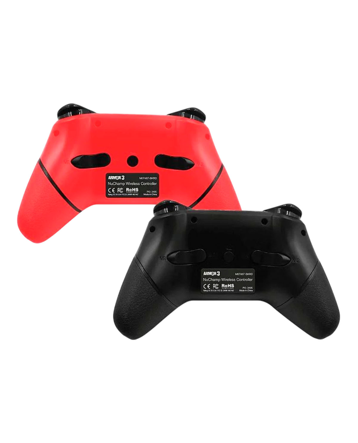 2 PACK NUCHAMP WIRELESS NINTENDO SWITCH HYPERKIN BLACK AND RED - Image 2