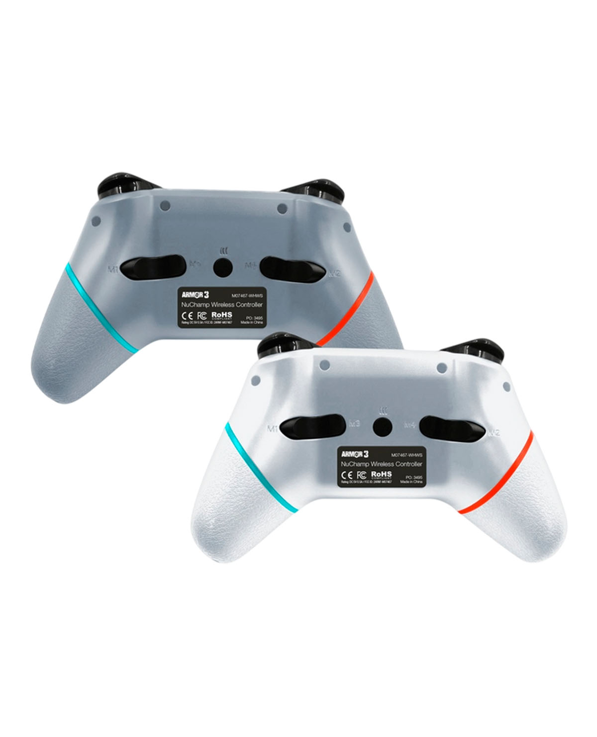 2 PACK NUCHAMP WIRELESS NINTENDO SWITCH HYPERKIN WHITE WIZARD AND SILVER - Image 2