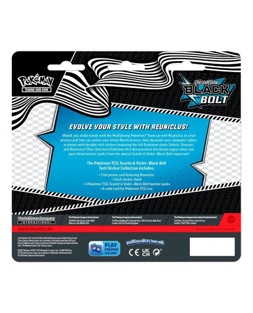POKEMON TRADING CARD GAME S AND V BLACK BOLT TECH STICKER COLLECTION - Image 2