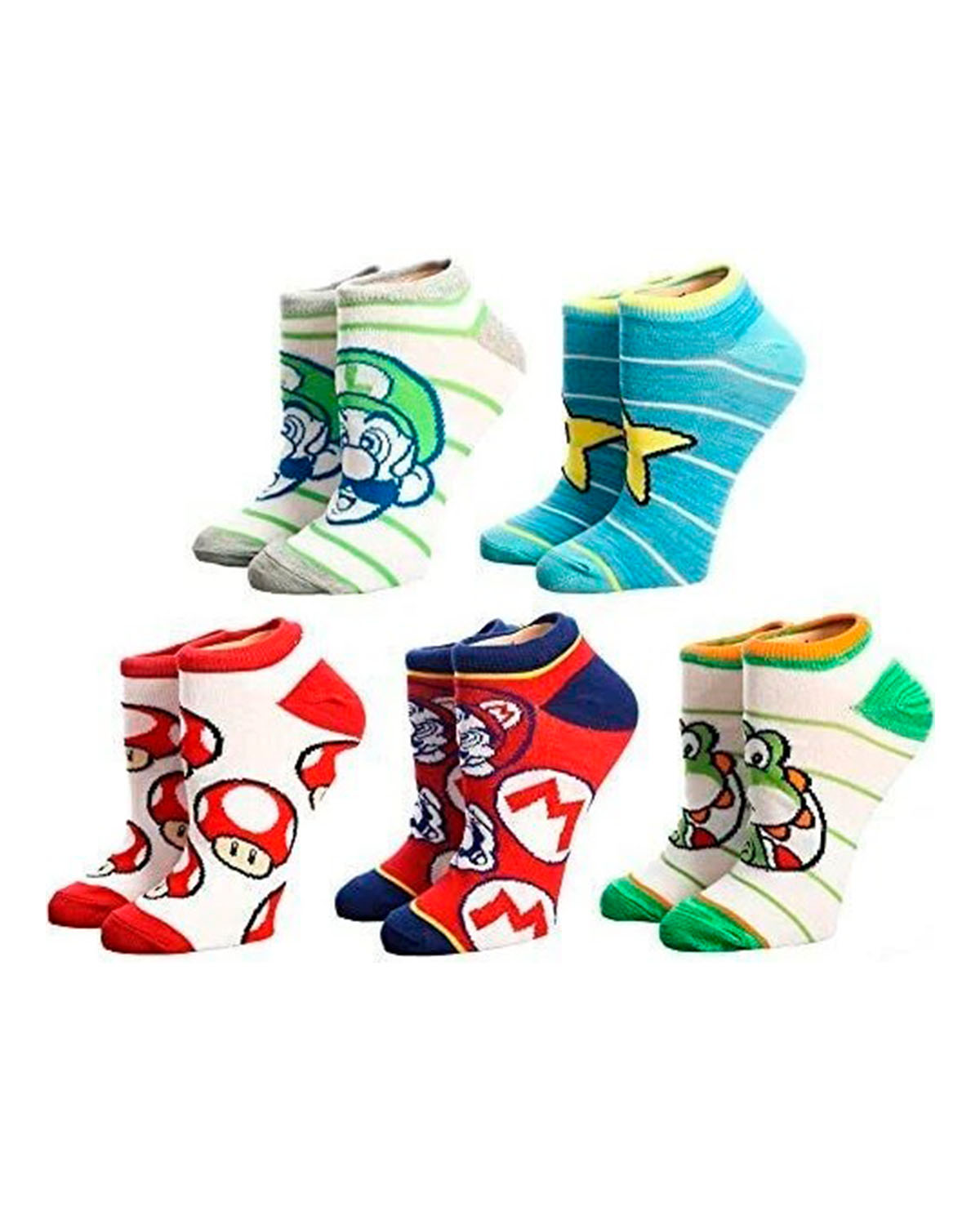 CALCETAS SUPER MARIO BROS PERSONAJES SET DE 5 PIEZAS - Image 2