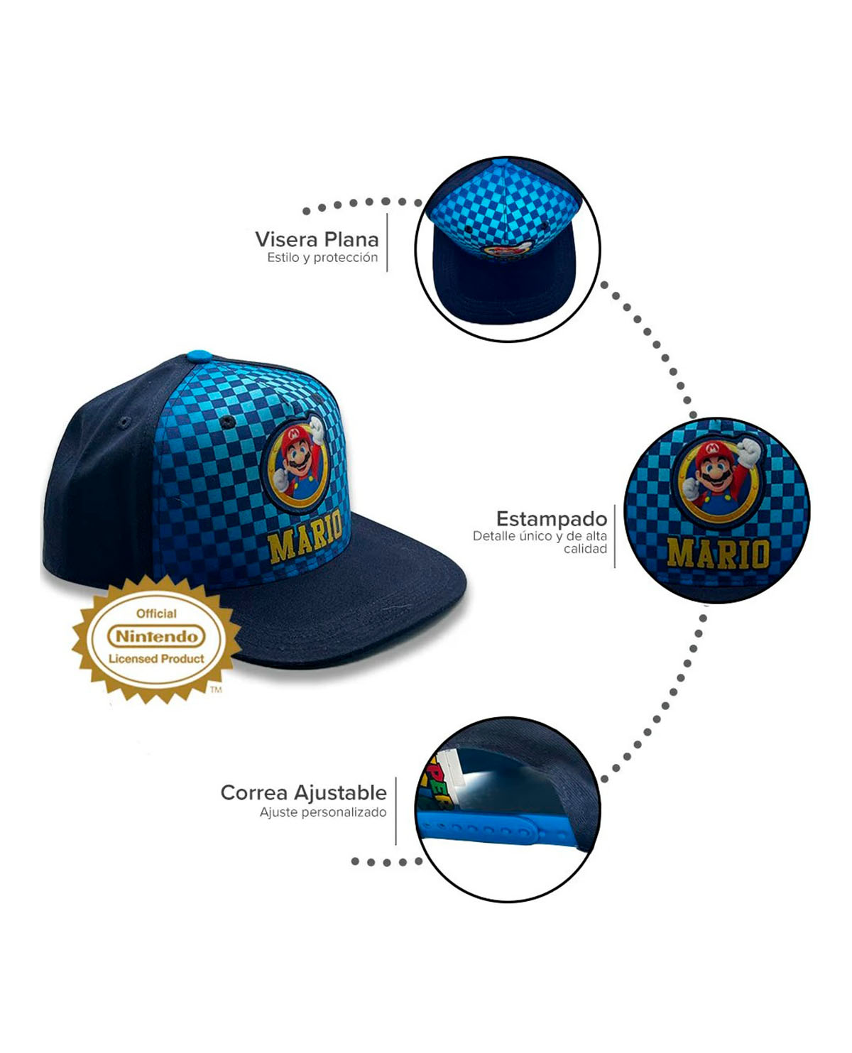 GORRA BASEBALL SUPER MARIO BROS AZUL - Image 2