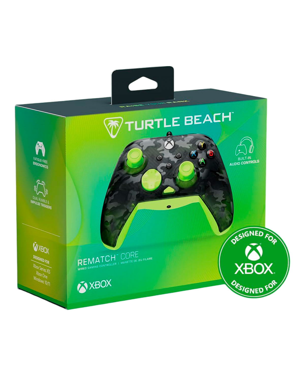 CONTROL ALAMBRICO TURTLE BEACH REMATCH CORE BLACK CAMO AMARILLO - Image 3