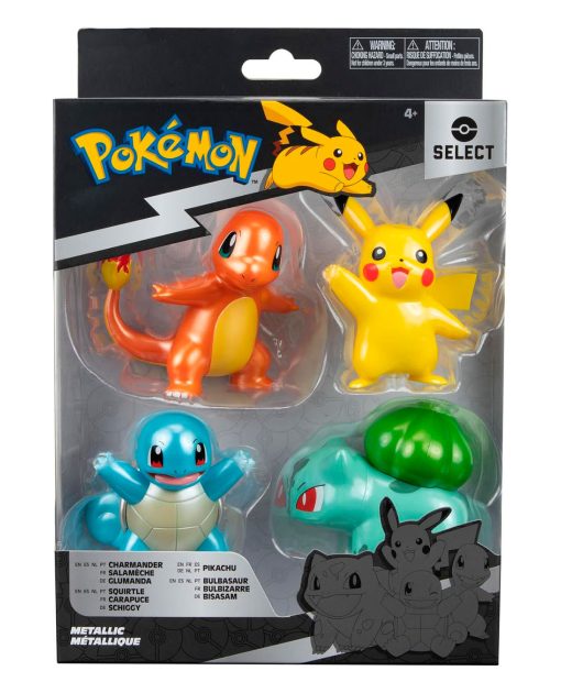 PAQUETE DE 4 FIGURAS SELECTAS DE BATALLA POKEMON PIK ACHU METALICO - Image 2