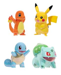 PAQUETE DE 4 FIGURAS SELECTAS DE BATALLA POKEMON PIKACHU BRILLANTE