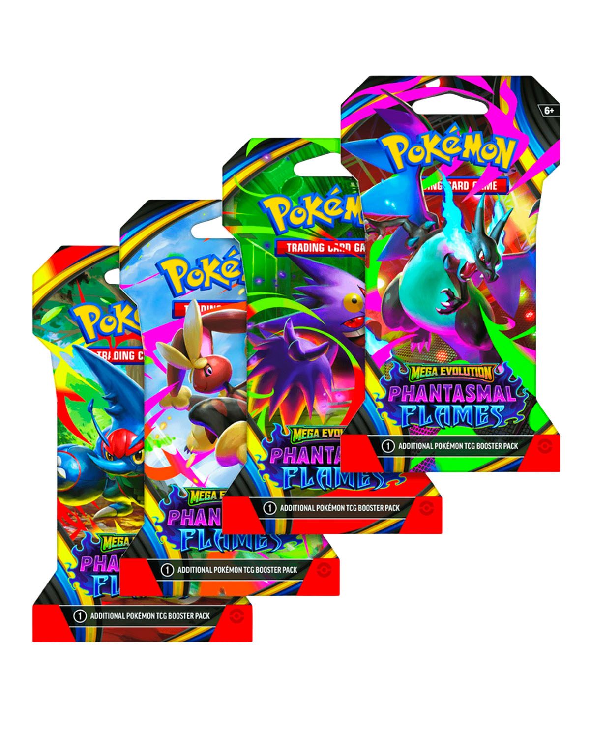 POKEMON TRADING CARD GAME MEGA EVOLUTION ME02 PHANTASMAL FLAMES SLEEVED BOOSTER ING